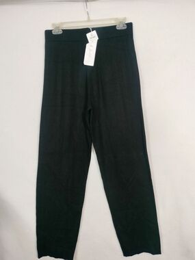 Silk And Salt  Black Ribbed Stretch Pants